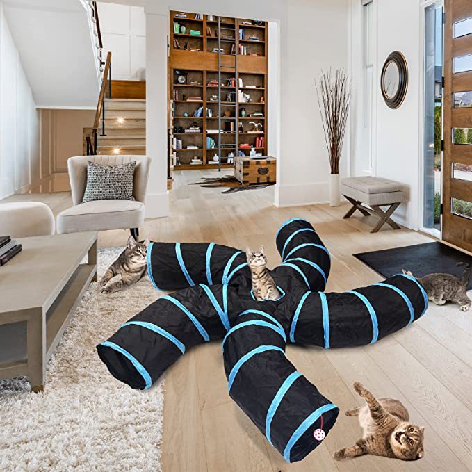 5-Channel Cat Tunnel Toy Tree — Ultimate Playground for Your Cat